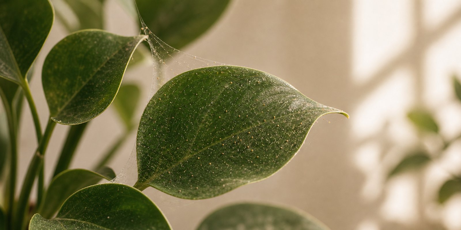 Photorealistic plant care cover image for How to Get Rid of Spider Mites on Houseplants